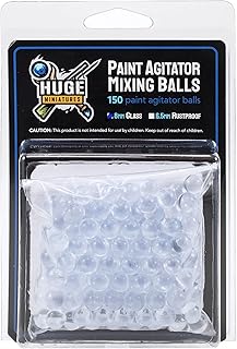 Huge Miniatures Paint Mixing Balls, 8mm Glass Agitators for Model Paints 150 Pack