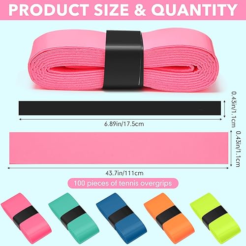 Miniatura 2 de Jadive Cinta de agarre de raqueta de tenis, antideslizante, overgrips de tenis, cinta absorbente de agarre de bádminton para cañas de pesca de
