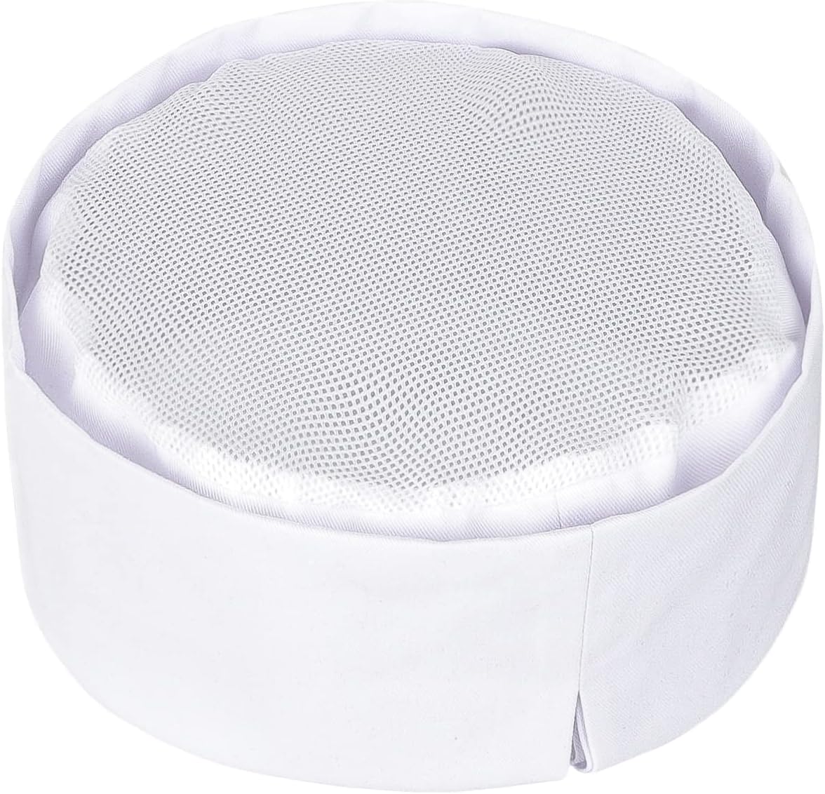 Mesh Top Chef Skull Hat Unisex Cool Vent Chef Beanie Sushi Beanie Double-Rimmed Kitchen Cooking Food Service Cap with Elastic