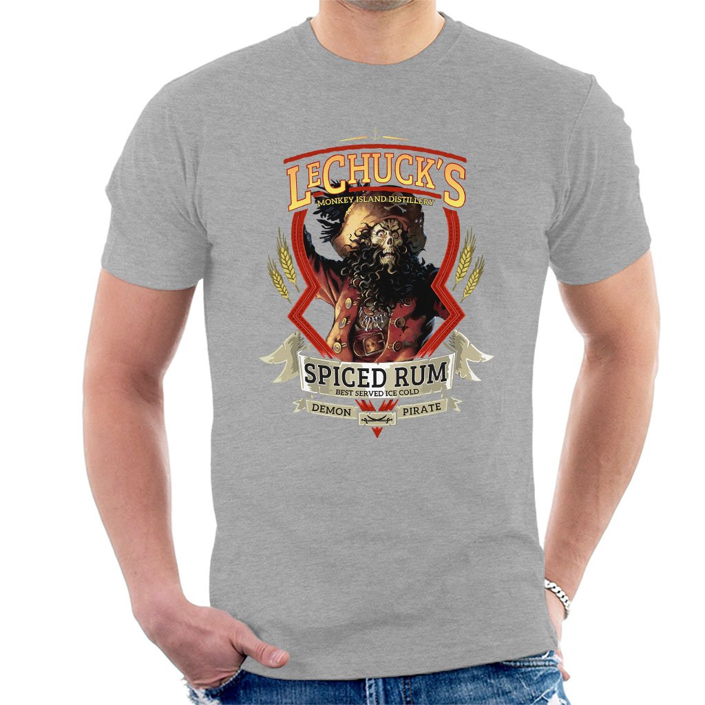 LeChucks Spiced Rum Monkey Island Men's T-Shirt Heather Grey