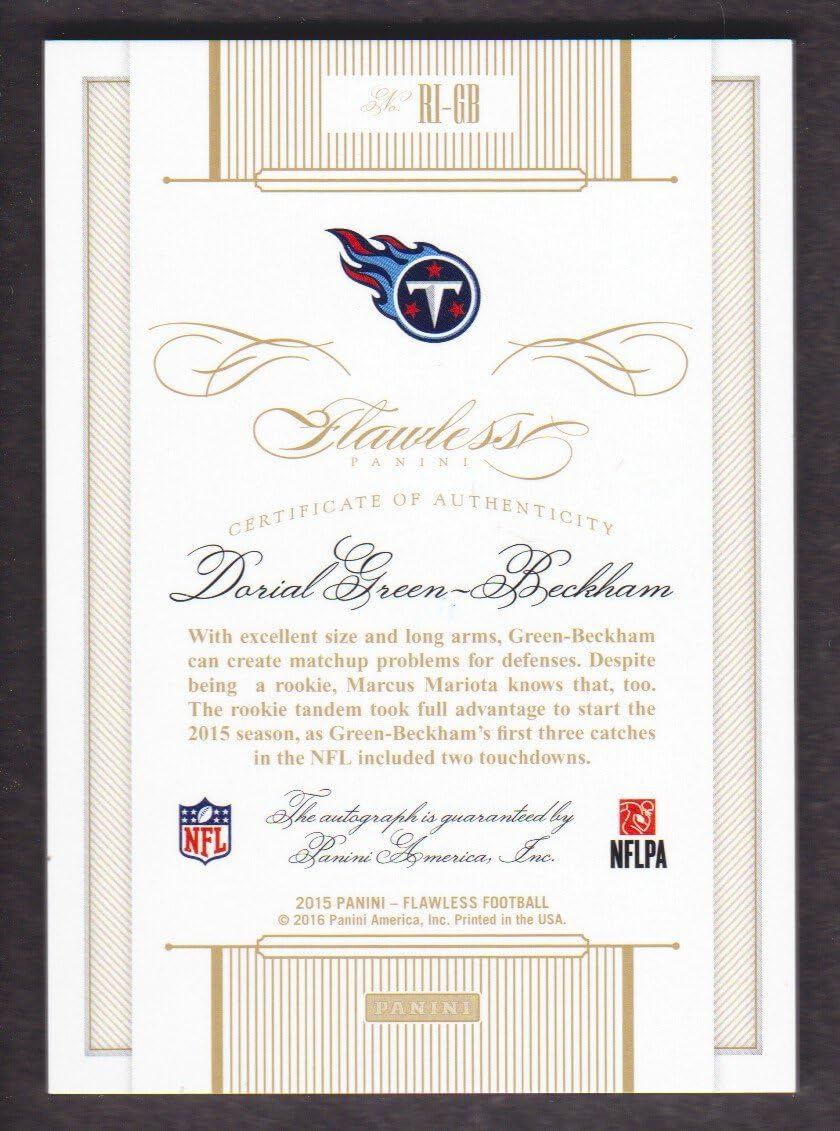 2015 Flawless Football Rookie Inscr. Ruby #RI-GD Dorial Green-Beckham Auto 02/15