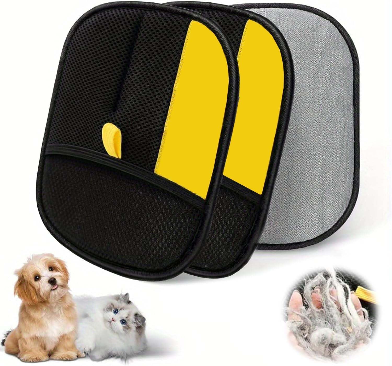 3Pcs Pet Hair Removal Glove for Cats & Dogs, Upgrade Efficient Grooming Gloves for Pet Hair, Cat Grooming Gloves for Hair Removal,Reusable Cat & Dog Hair Remover for Couch, Furniture 3Pcs Pet Hair Removal Glove for Cats & Dogs, Upgrade Efficient Grooming Gloves for Pet Hair, Cat Grooming Gloves for Hair Removal,Reusable Cat & Dog Hair Remover for Couch, Furniture