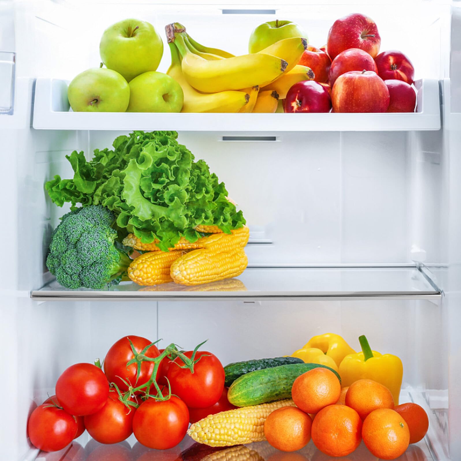 Ipetboom Estante Divisor de Vidrio para Refrigerador, Cristal Templado, Accesorio para Nevera, Fácil Categorización, Repuesto para Congelador