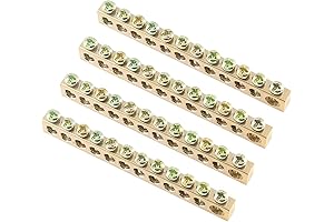 4Pcs Terminal Ground Bar Kit Electrical Wire Brass Grounding Bars