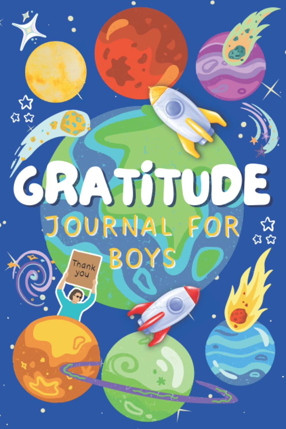 Gratitude Journal for Boys: Gratitude Diary Notebook for Boys Ages 4-10 with Prompts and Coloring