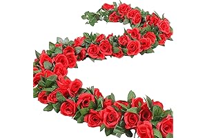 Vivid Red Artificial Rose Vines for Beguiling Decor