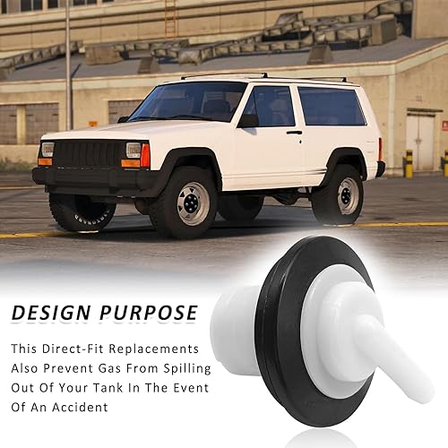 Miniatura 13 de Kit de 2 válvulas de ventilación y ojales para tanque de combustible, válvula enrollable de ventilación de tanque de gasolina compatible con Jeep