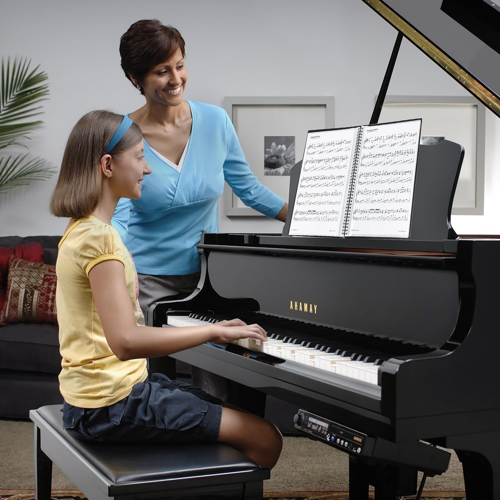 A4 Cartella Per File Musicali, Cartella Per Spartiti Formato A4, Cartelle Di Pianoforte, 50 Scomparti/100 Pagine, Cartella Portadocumenti In Plastica, Per Musicisti E Musicisti