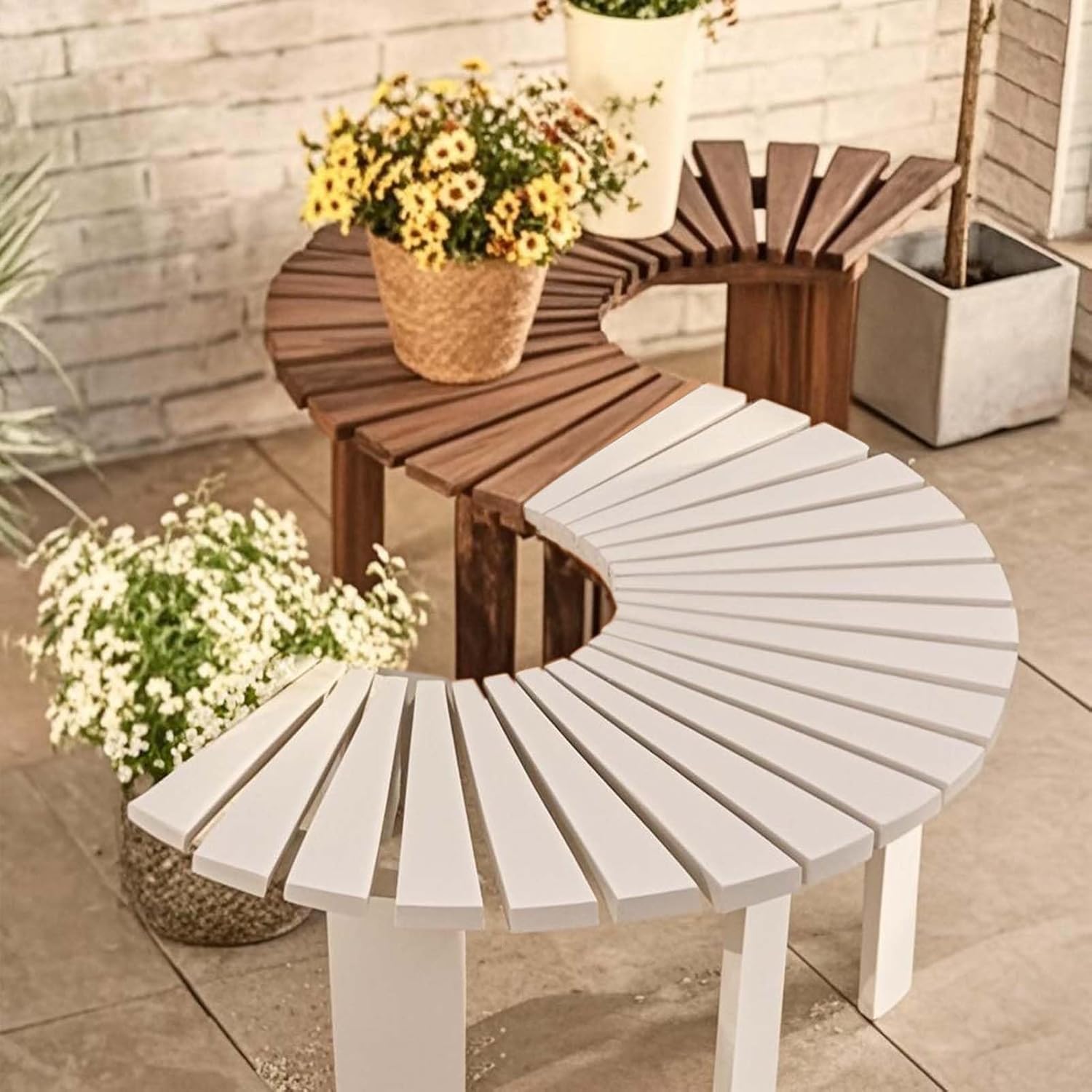 ウィッカーベンチ 幅120×奥行35×高さ40cm ウィッカー調 お庭 ベランダ