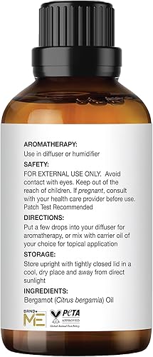 Miniatura 4 de Majestic Pure Aceite esencial de bergamota, aceite de bergamota 100% puro para aromaterapia, masaje y usos tópicos, perfecto para difusor y difusor