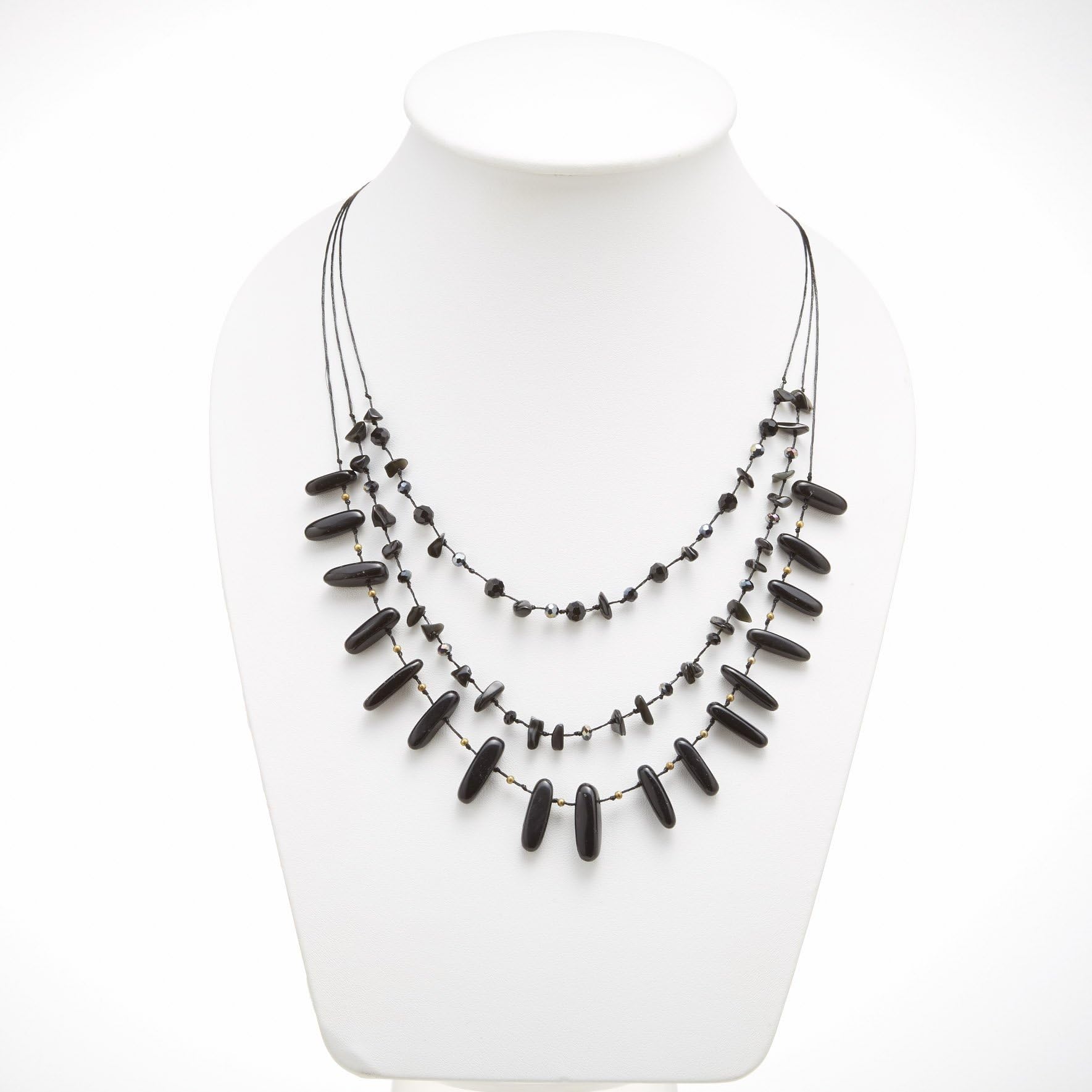 Black Stone Necklace Jewelry for Teen & Women