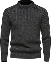 Generisch Men's Shirt Long Sleeve Cotton Knitted Jumper Men's Clothing Large Sizes Pullover Crew Neck Basci Cashmere Sporty Elegant Black Cardigan Jumper Sweat Brand Work Jumper Winter with