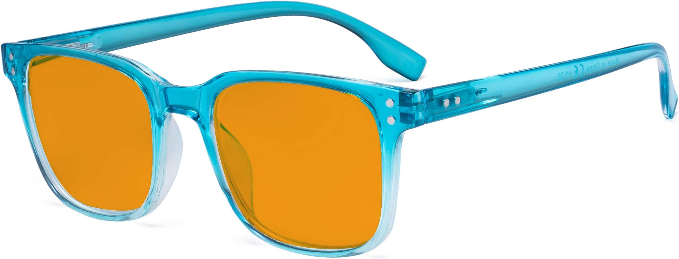 Eyekepper Large Blue Light Filter Glasses Men Women - Square Computer Reading Eyeglasses Blocking UV Rays Anti Screen Glare