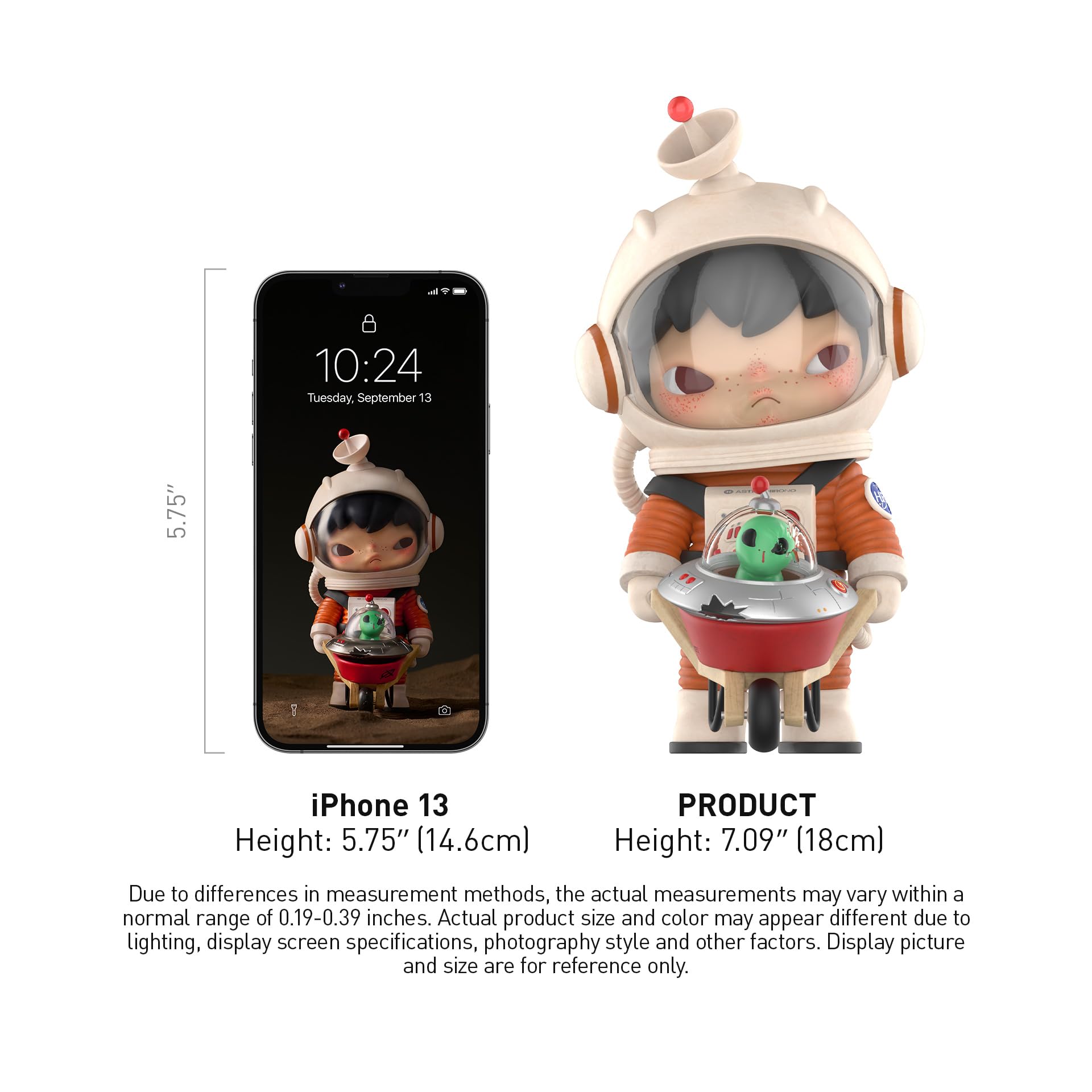 Amazon.com: POP MART Hirono Search for Aliens Figurine, 7.09