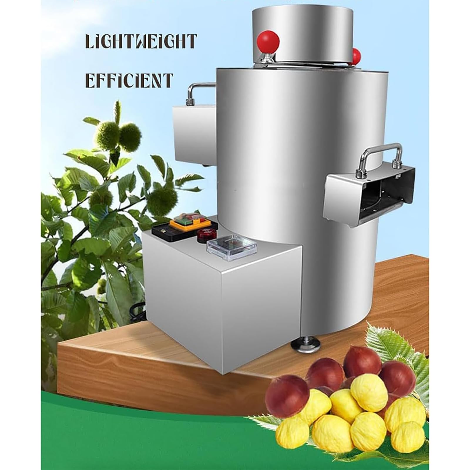 500W Kastanien-Peeling-Maschine für Snack-Shops, mühelos 1-5 Lbs Timer und langlebigem Edelstahl-Design verarbeiten