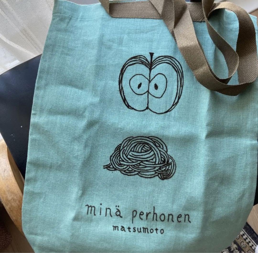 ぽんぽこりんページです❣️ミナペルホネン ハンドメイド トートバッグ Amazon.co.jp: ミナペルホネン 松本限定 蕎麦とリンゴ エコバッグ