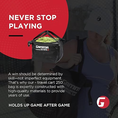 Miniatura 6 de GAMMA Sports EZ Travel Cart, Tennis & Pickleball Hopper, Padel, Portable Compact Design, Sturdy Lightweight Construction, EZ Bags, 150 or 250