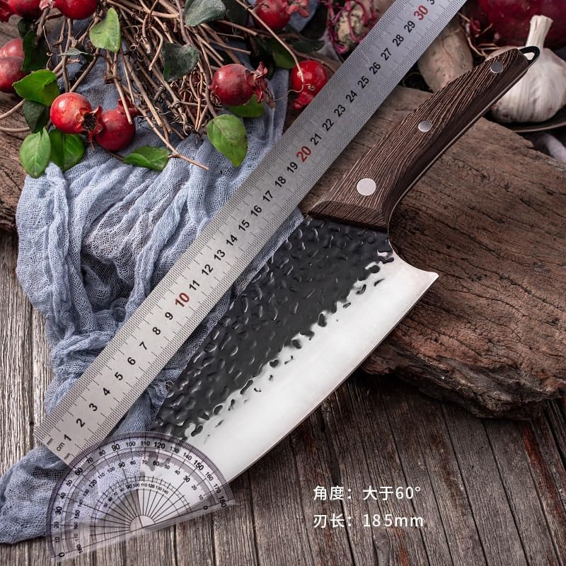 Meat Cleaver,Cleaver Knife 5Cr15Mov Steel Forged Kitchen Knives Chef Meat Fruit Cutter Knife Cleaver Professional Butcher Cooking Tools