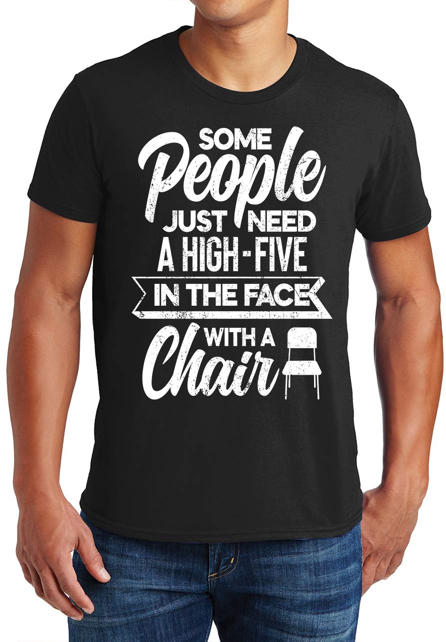 Sweet GiseleHigh Five in The Face with a Chair T-Shirt Humor Sarcasm Mens Funny T Shirt