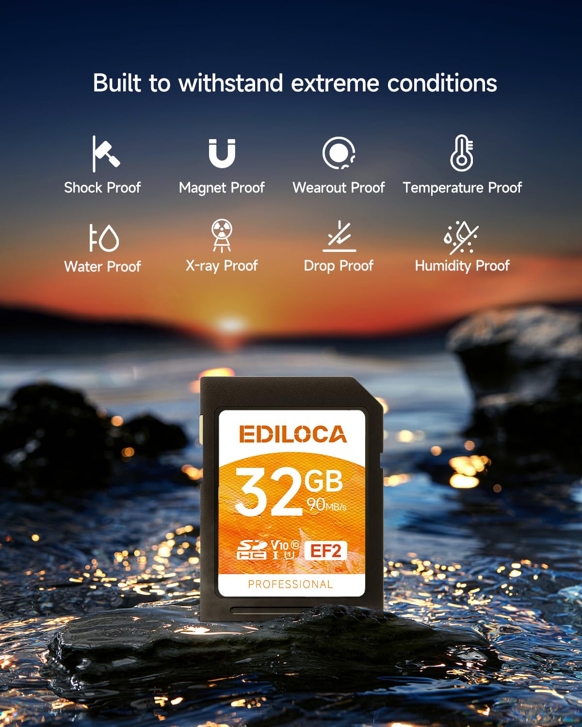 Scheda SD 32GB EF2 - Velocità Lettura 90MB/s, UHS-I, Classe 10, U3, V30 Per 4K - Foto 4