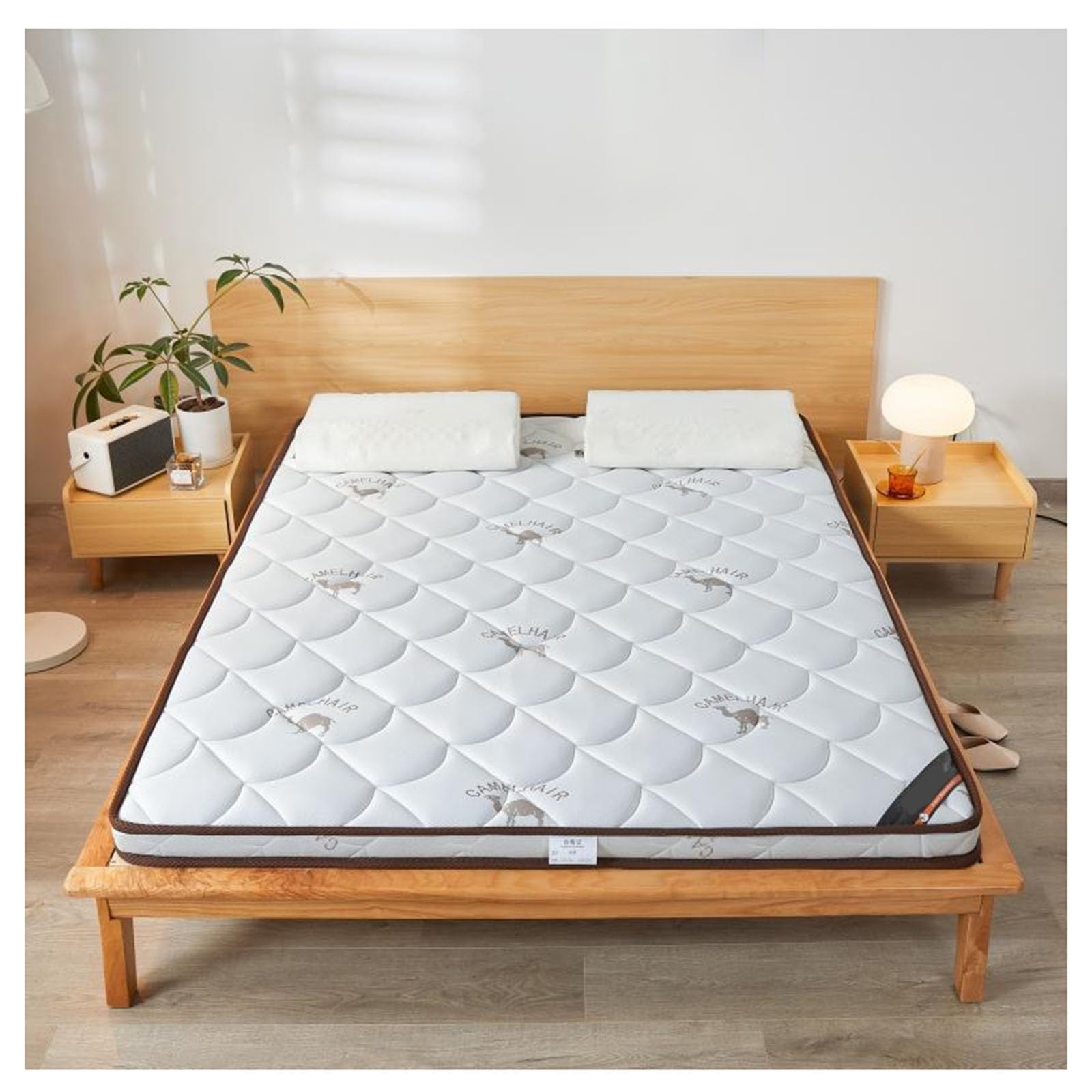 Mattress Topper Queen Foldable 3E Environmentally Friendly Coir Mattress Natural Latex Coir Firm Mattress Seven-Zone Support Full Size