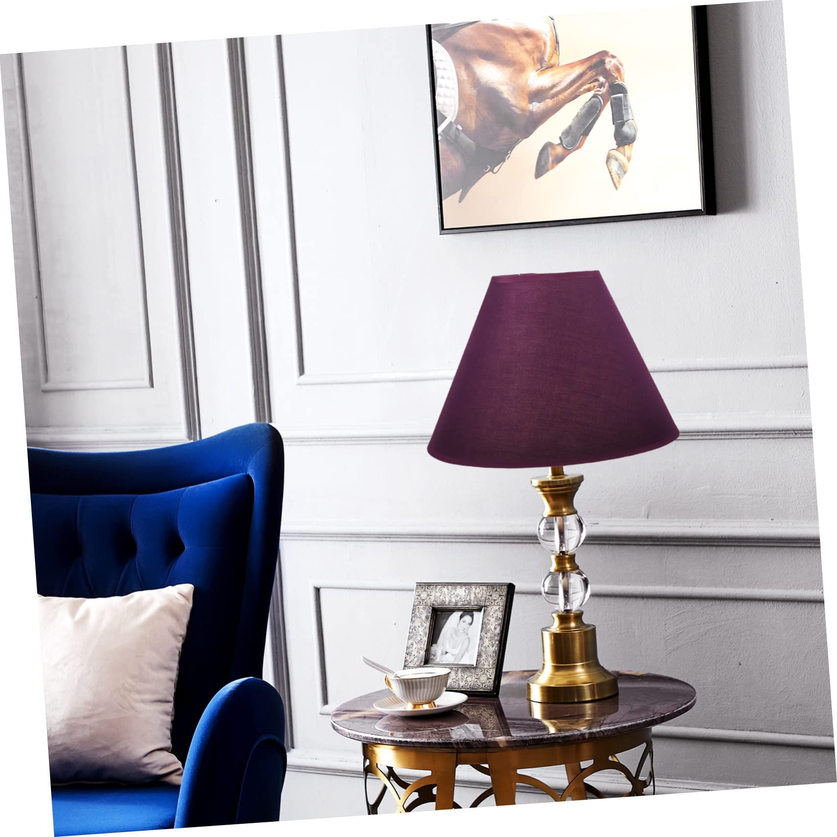 Lot De 6 Abat-jour Plats En Plastique Coloré - Pour Lampes De Table - Remplacement Facile, Usage Maison Et Hôtel