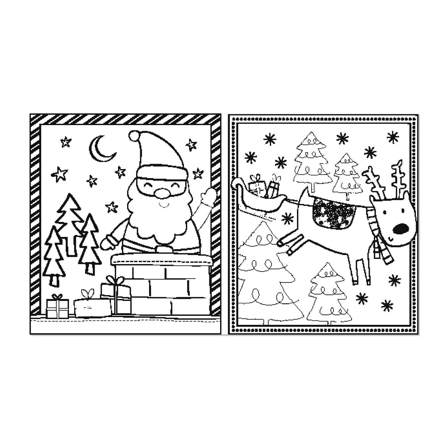 C.R. Gibson Gibby & Libby Christmas Wipe-Off Coloring Book