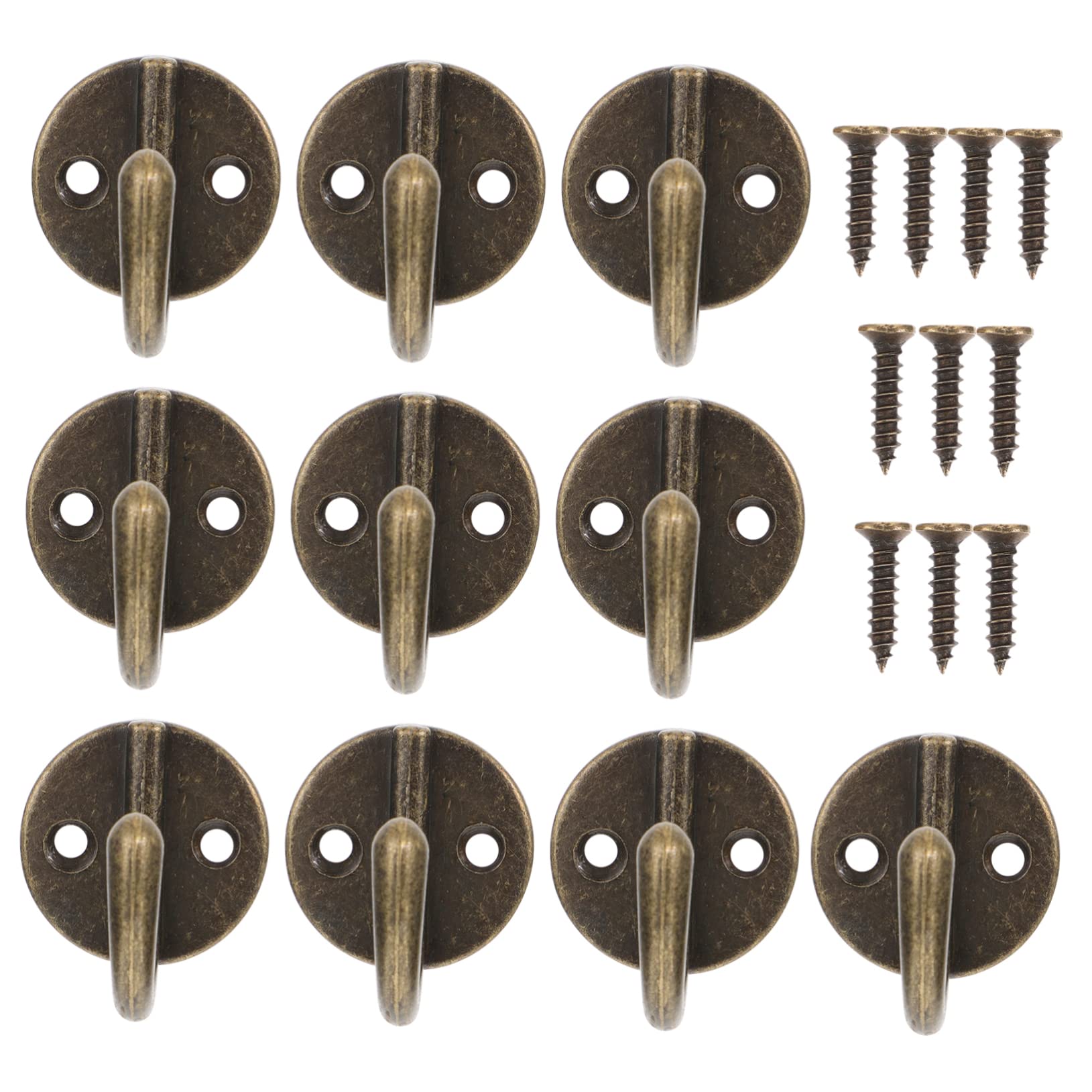 VASDEV 10 Uds Ganchos Circulares Ganchos Perchas para Ropa Perchero de Metal Barra de Toalla decoración de Pared Colgador de Puerta Gancho de Hierro Vino Gancho Sombrero Gancho montado en
