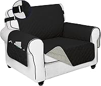 Vista 20 de PureFit Funda de Sofá Reversible Resistente al Agua para Sofá de Dos Plazas, Funda de Muebles Lavable a Máquina con Espuma Antideslizante y Correa