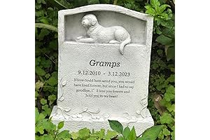 Personalized Dog Memorial Stone: Upright Pet Headstone for Garden