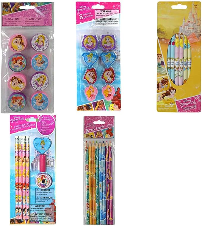 ディズニープリンセスセット 鉛筆10本 カラー鉛筆8本 消しゴム7本 鉛筆削り9本 鉛筆 文房具 オフィス用品 Amazon