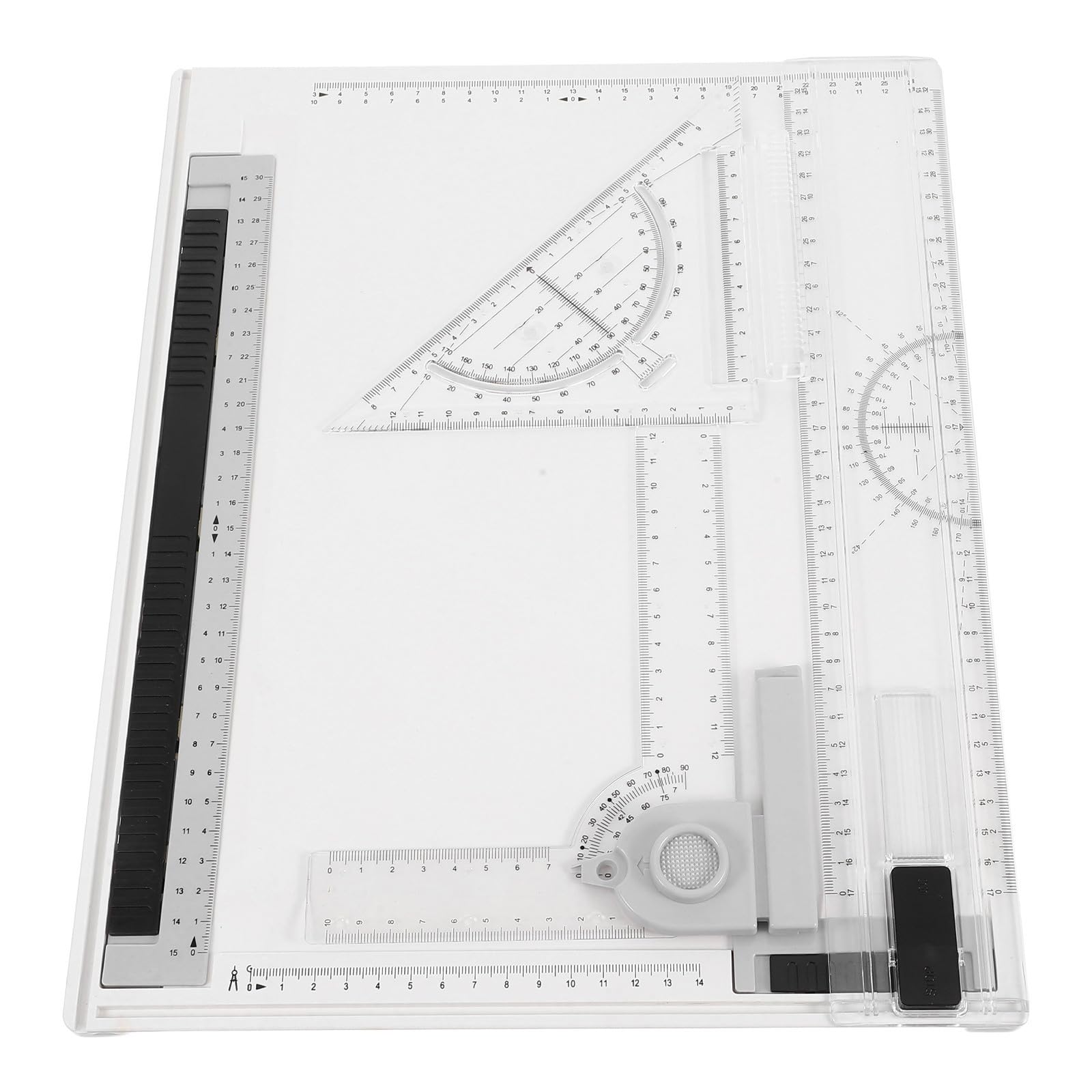 Juego de Tablero de Dibujo Portátil Multifuncional A4 con Reglas Precisas y Herramientas de Plástico para Uso Técnico y Artístico en Exteriores