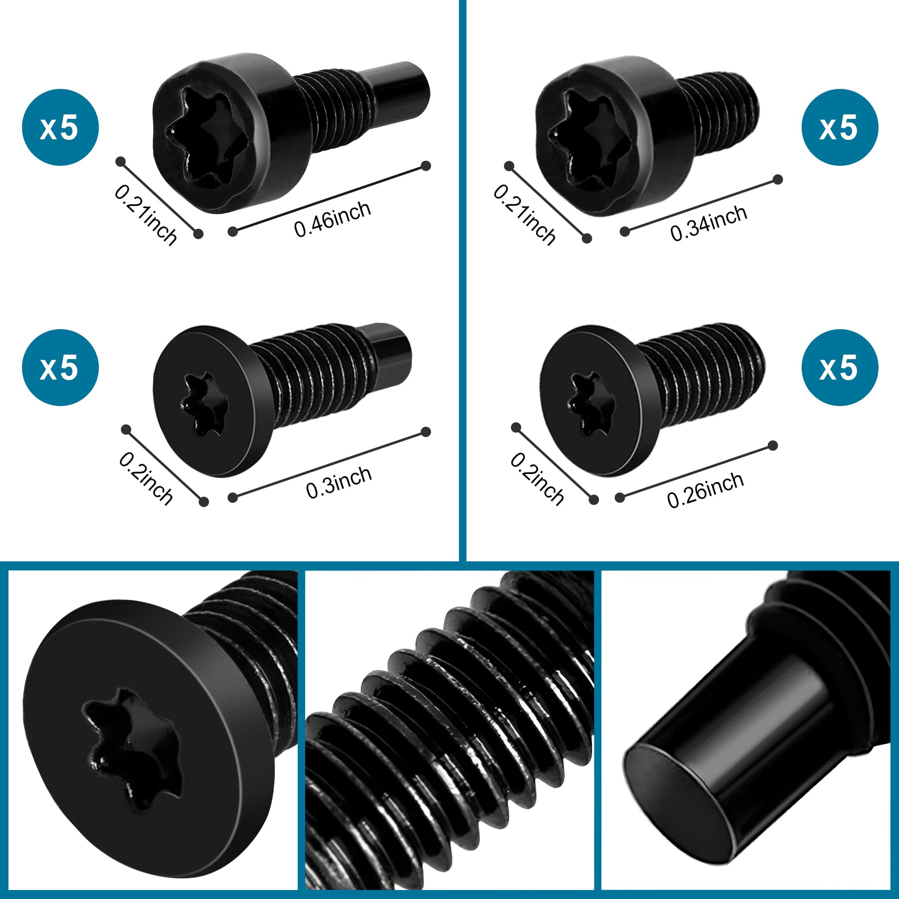 Belleone 4 Sets/20Pcs Video Door Bell Screw T6 T15 Kit with Double-Ended Ring Screwdriver, Replacement Security Screws Fit for Doorbell, Doorbell 2, Pro & Elite, Torx Head Screws for Battery Change