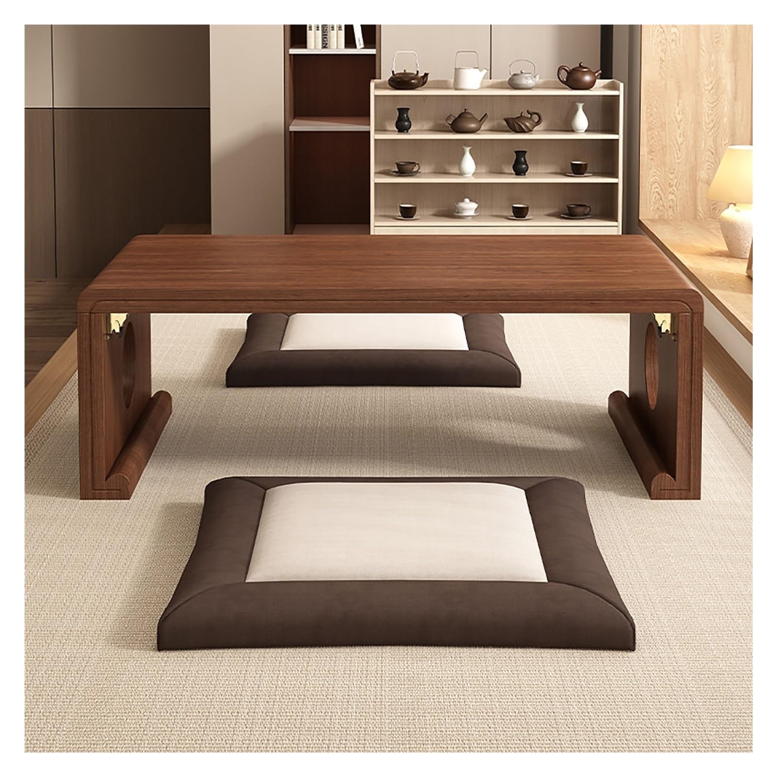 Table basse pliante scandinave bois table appoint salon chambre 90x50
