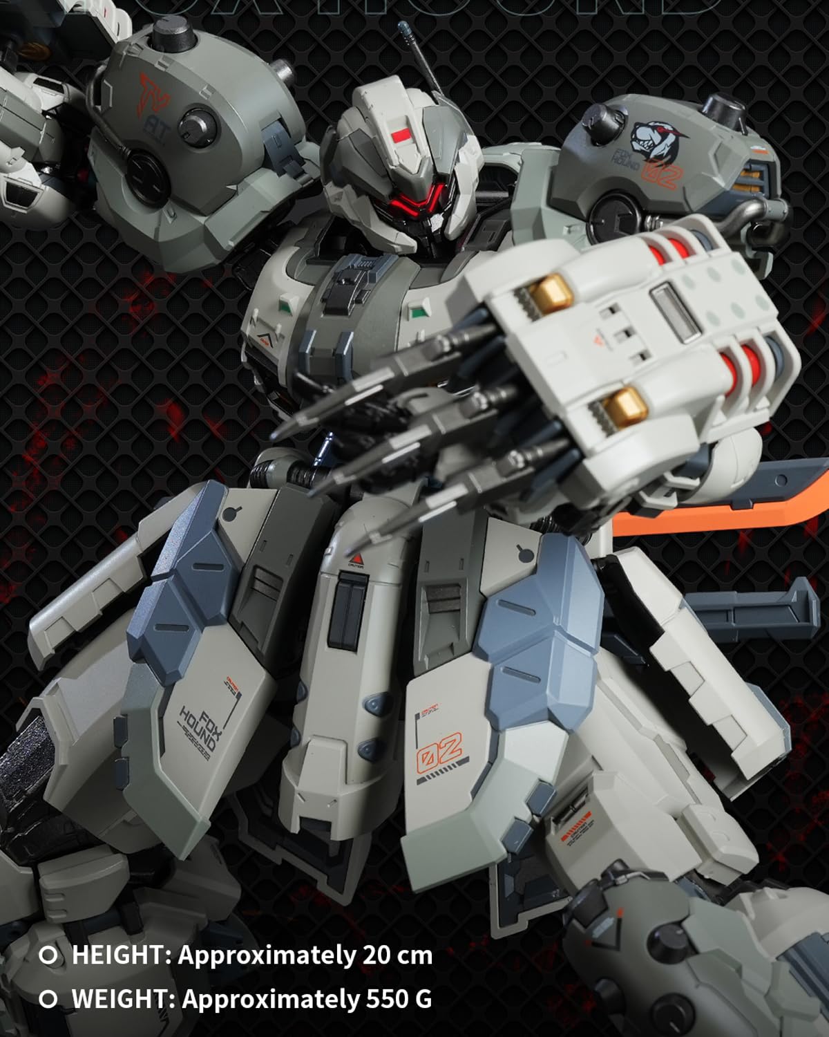 GWTCTOY Moshow Mecha Figurka akcji Mecha Mech, Eskadra Foxhound, typ walki w zwarciu, przeguby ze stopu, zestawy kolekcjonerskich figurek mecha, 20 cm