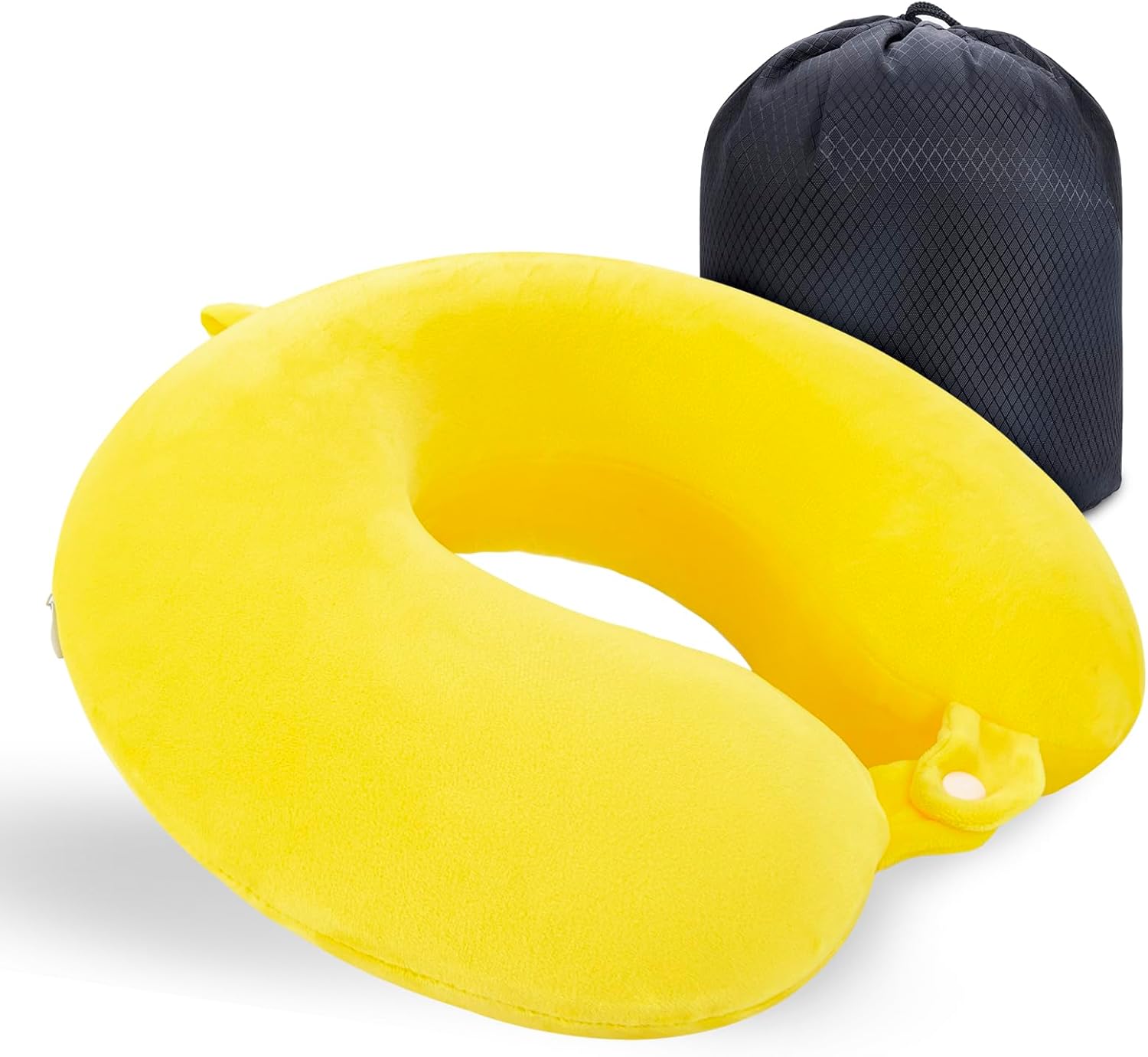 KAIRNOBLE Travel Pillow for Rest Neck Pillow for Airplane Flight Pillow Memory Foam Travel Pillows Neck Cushion Compact Lightweight Quick Pack (Yellow)