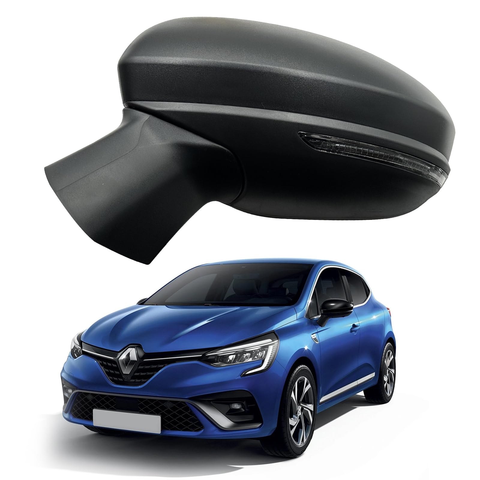 Specchietto retrovisore esterno per Renault Clio 5 anno 2019-2025 per Colt VII Fastback (9/2023) - Specchio elettrico riscaldato con lampeggiante, sinistro