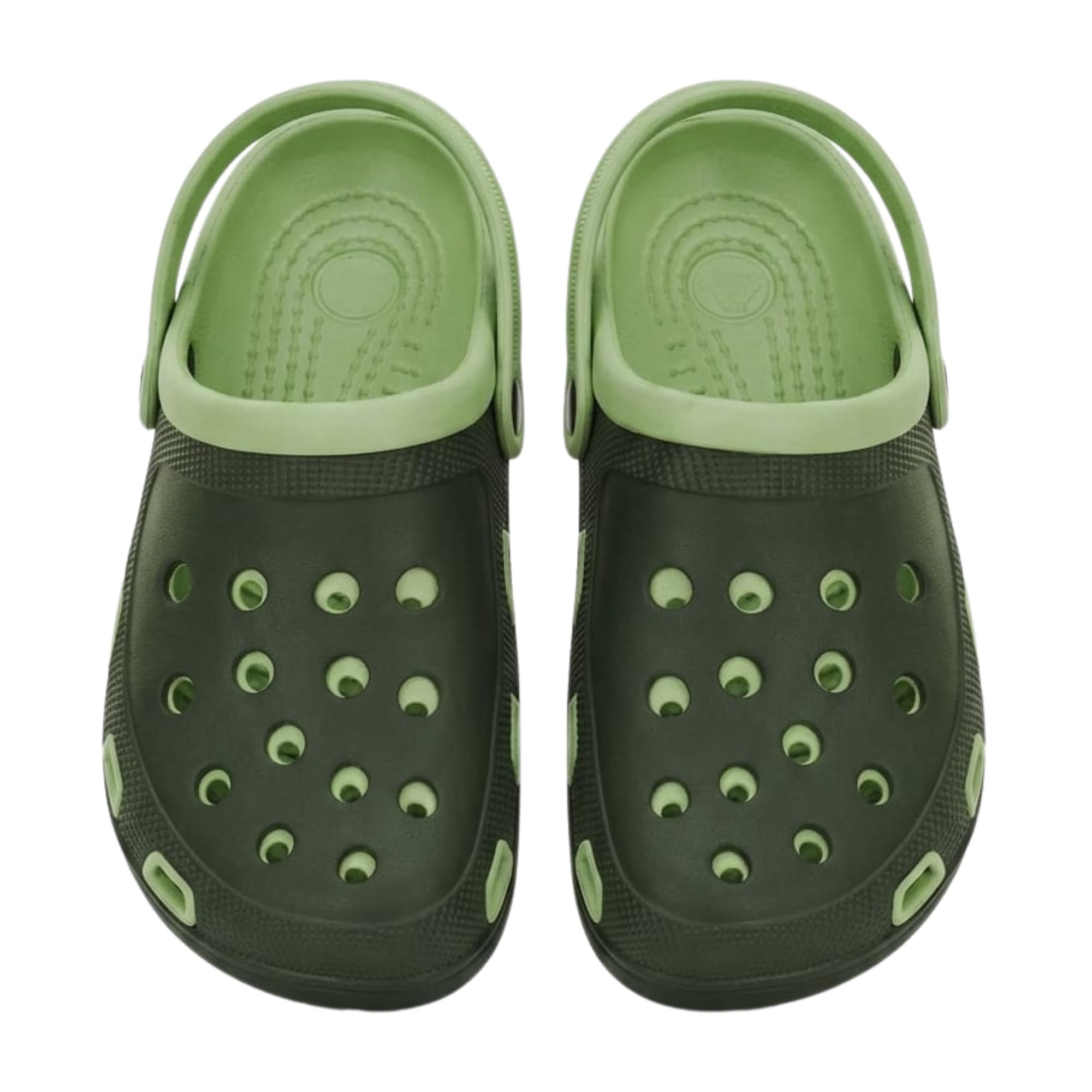 Men's Lightweight EVA Clogs with Adjustable Heel Strap | Breathable Slip-On Casual Garden Sandals for Indoor & Outdoor Use | Olive Green & Light Green-image-18