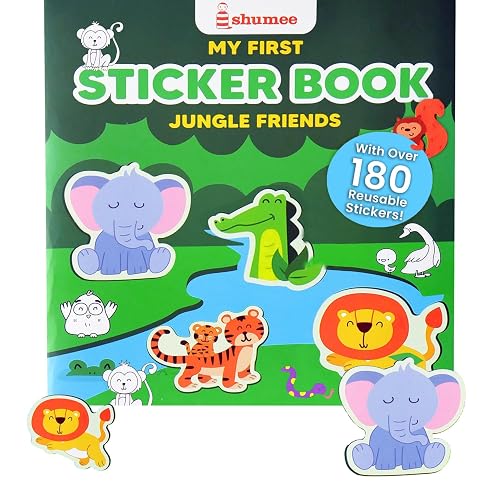 Shumee Jungle Adventure Sticker Book | (Age 2–5 Years) | 180+ Stickers with Fun Scenes | Seek & Find Activity for Kids | Stick, Learn & Play | Tracing Activities | Perfect for Early Learning