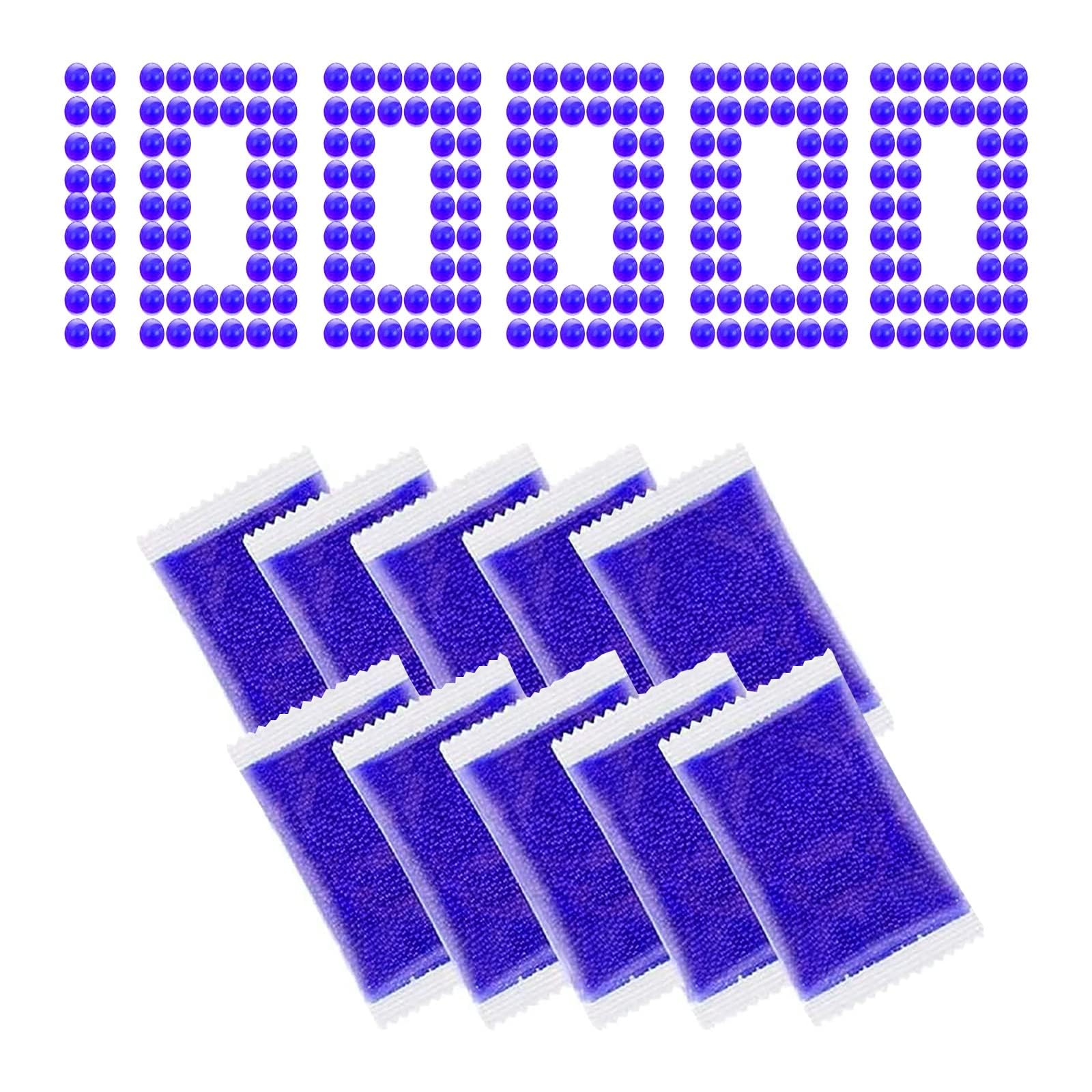 Gel Balls Blaster Ammo Splat Refill(7-8 mm,10 Packs,10000 Pieces Per Pack), Gel 7.5mm Blasters Bullets, Purple, for Ages 14+