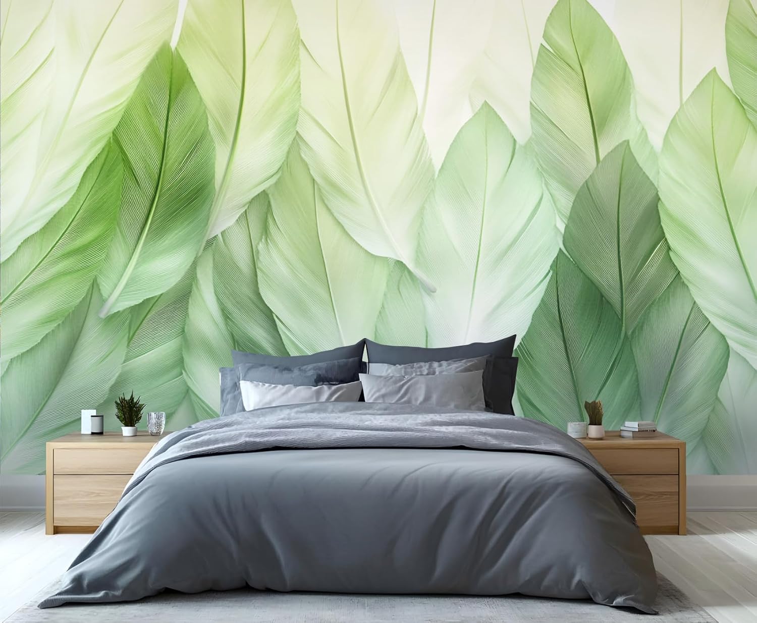Tropical Leaves Wallpaper Rainforest Plants Murals Watercolor Flowers and Leaf Wall Mural Wallpaper for Bedroom Living Dining Room Kids Room Background Wall Decor
