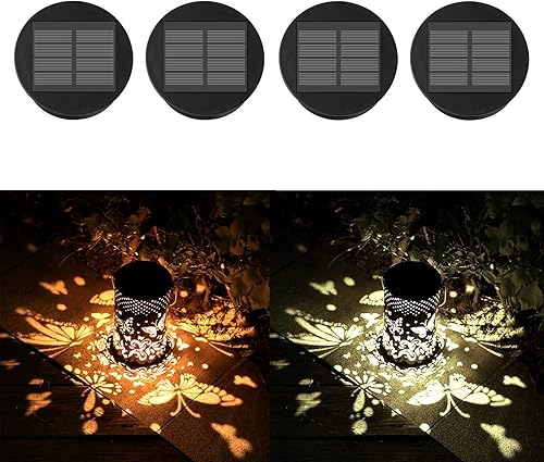 Paquete de 4 luces solares de repuesto (tamaño superior de 3.15 pulgadas, tamaño inferior de 2.76 pulgadas), tapas de luz solar impermeable para
