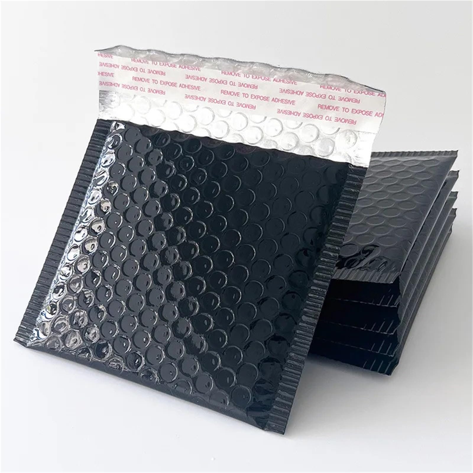 Busta a bolle d'aria nera brillante da 100 pezzi for forniture for piccole imprese per Imballaggio(15x19cm)