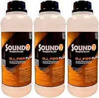 Kit 3 Líquido De Fumaça Sound7 Djfog Fluid 1 Litro Densidade (MORANGO)