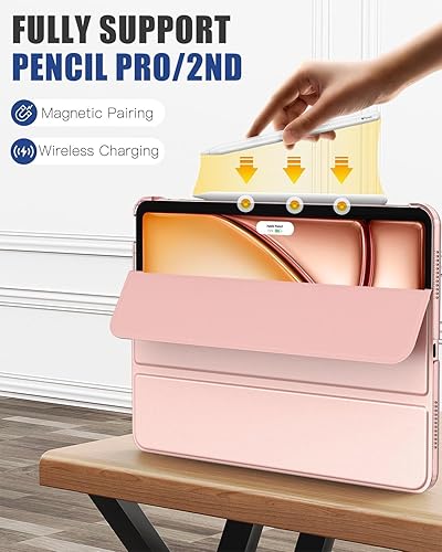 Miniatura 3 de MoKo Funda para iPad Air de 11 pulgadas 2024iPad Air de 5 generación 2022iPad Air de 4 generación 2020, funda para iPad Air con cubierta trasera
