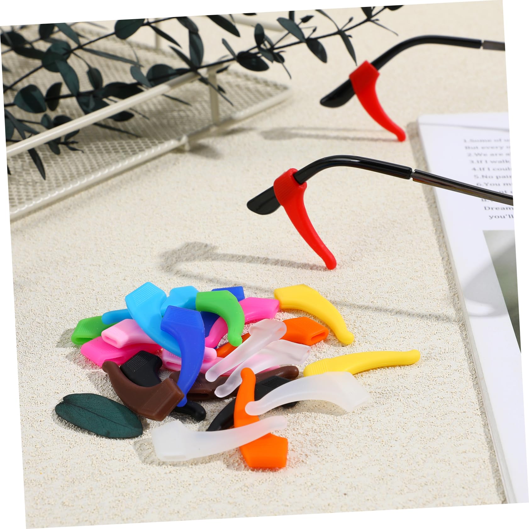12paire Crochet Oreille Silicone Pour Lunettes Support Antidérapant Accessoires De Lunettes Embout De Branche De