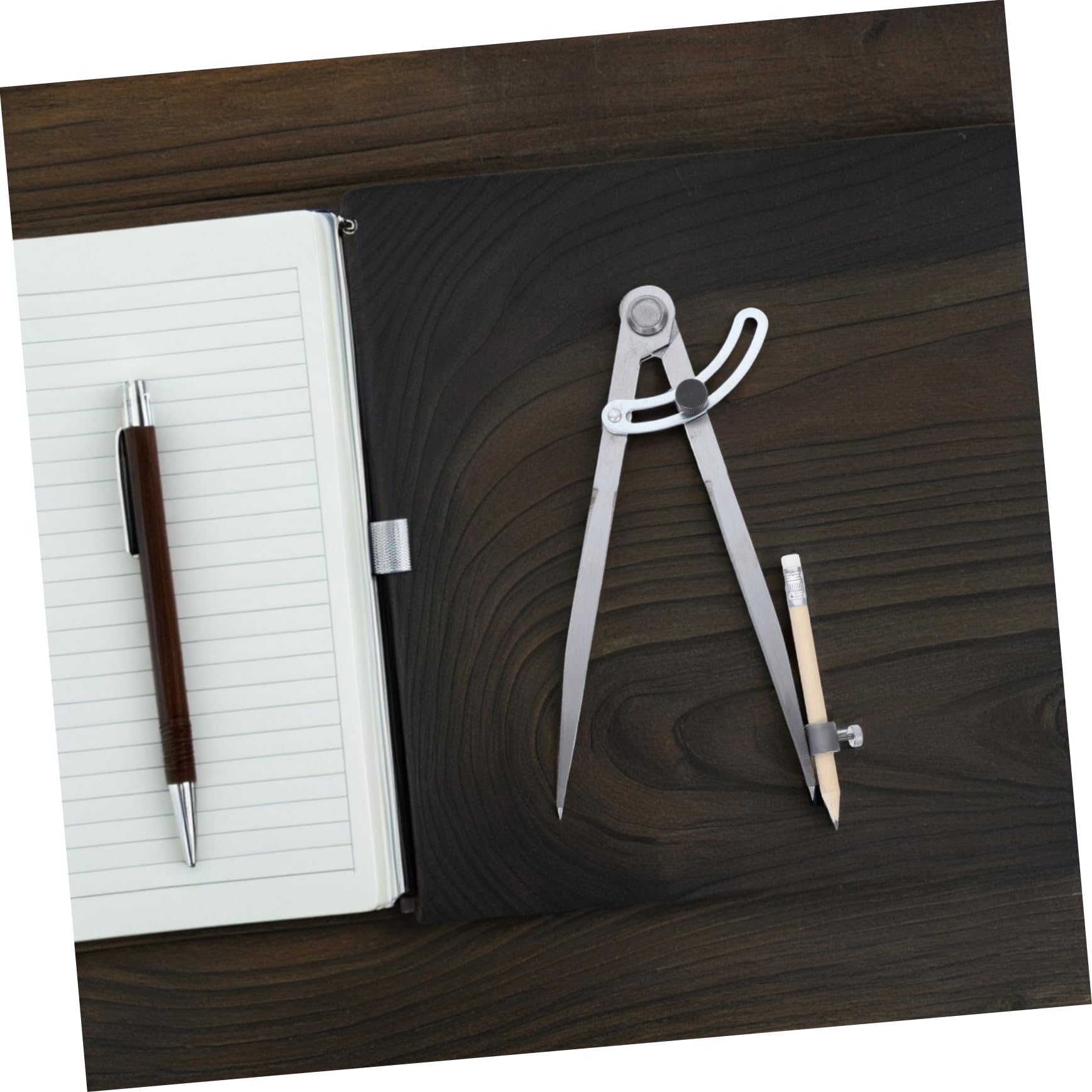 1set Compasso Con Portapenne Compasso Carbonioso Per Disegno e Lavorazione Del Strumento Di Precisione Per Ingegneria e Progetti Creativi