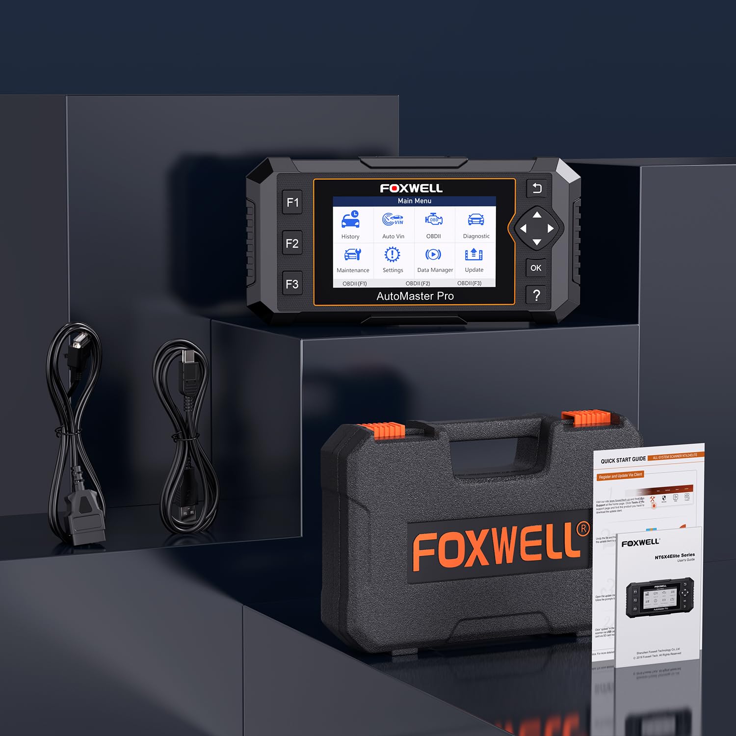 FOXWELL NT716 Bidirectional OBD2 Scanner 4-System Code Reader for Mechanics | Diagnostic tool for ABS SRS Transmission Engine, 9 Reset, ABS Bleeding, AutoVIN, Lifetime Free Updates, Live Data, Black product image 15