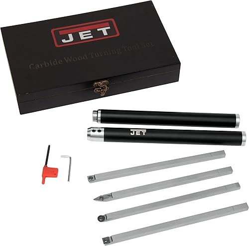 JET Juego de cinceles de carburo para torneado de madera (719901)