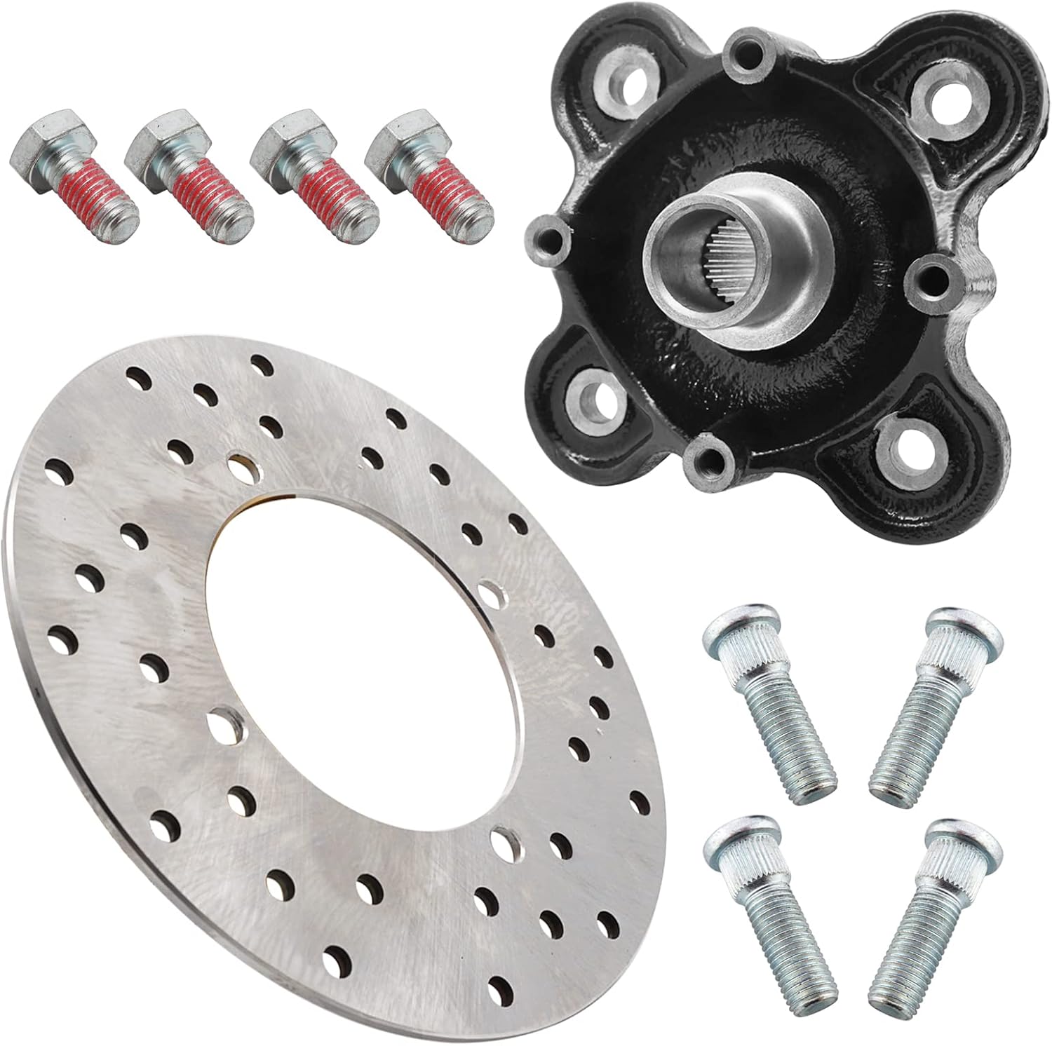 Rear Wheel Hub Brake Rotor Studs Screws for Polaris Ranger 900 1000 Diesel 570-Full-Size Brutus GEM eM1400 M1400 Pro-XD